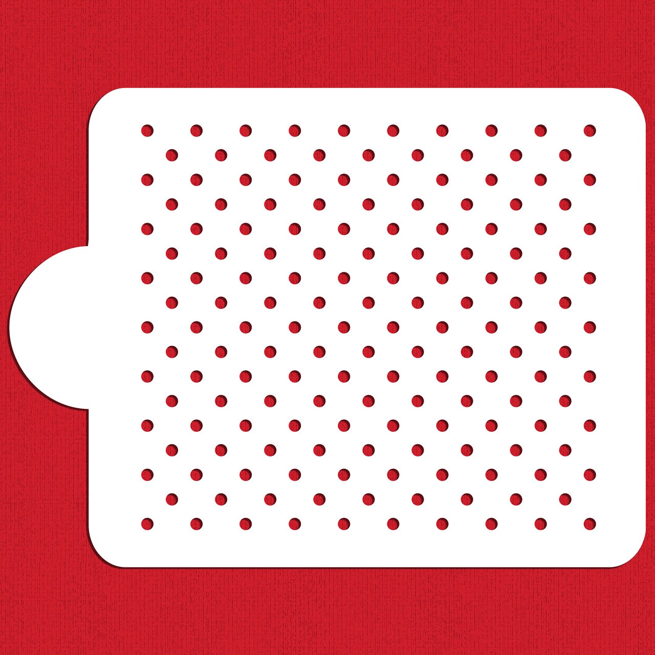Mini Polka Dot Cake Stencil | C206 by Designer Stencils | Cake Decorating Tools | Baking Stencils for Royal Icing, Airbrush, Dusting Powder | Reusable Plastic Food Grade Stencil for Cakes | Easy to Use & Clean Cake Stencil